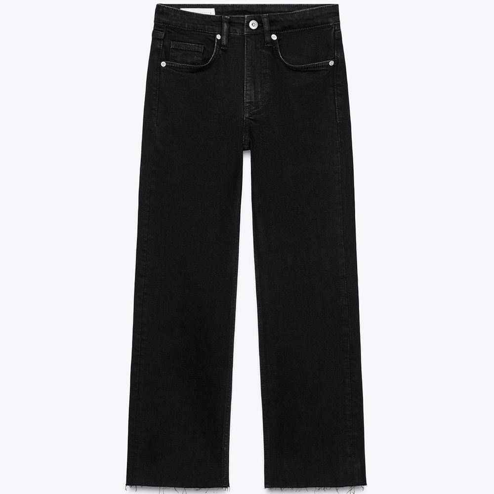 Zara Slim Straight Cropped Stovepipe jeans
